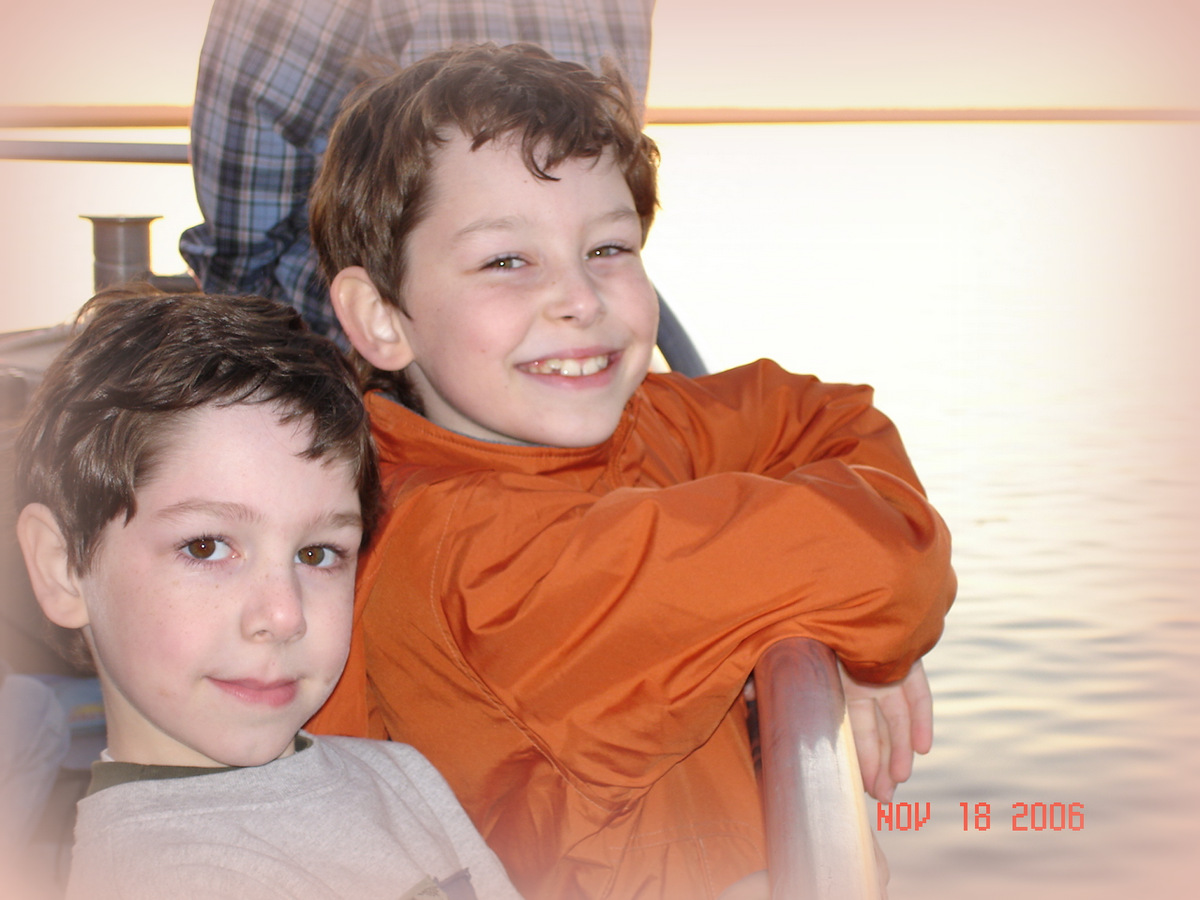 Joey and Sam at sunset