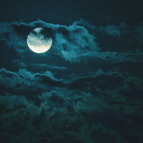 Moon and clouds